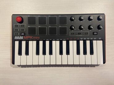 музыкальный инструмент ямаха: Миди клавиатура Akai mpk mini, Состояние отличное, всё работает Тип