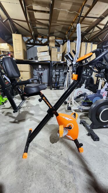 оранжевая сумка: Велотренажёр Xbike. Новая регулируемая скорость. со спинкой для