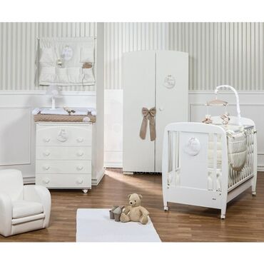 детскую кроватку кроватка к: Детская кроватка и комод Ріссі (Италия) «ll mio Bebè» цвет