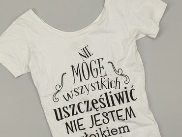 białe dzianinowe spodnie: T-shirt, S (EU 36), condition - Good