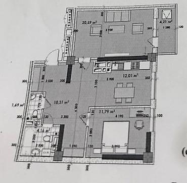 Батирлер: 2 бөлмө, 73 м², Асанбай мкр Элитка, 12 кабат, ПСО (өз алдынча бүтүрүү) — 3