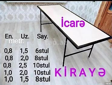 ad günü dekor: Tədbirlər üçün Stol stul icarəsi. Masa və oturacaq kirayəsi — 3