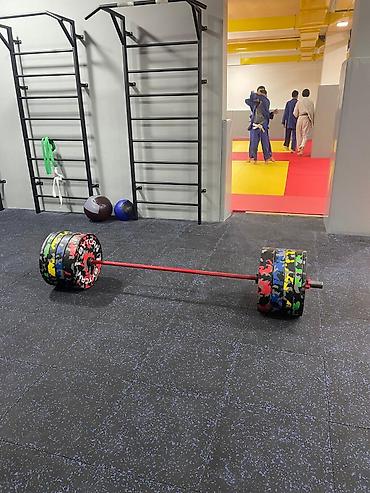 Гантели: Гантели гири бамперные блины грифы скамья силовая рама беговые дорожки — 14