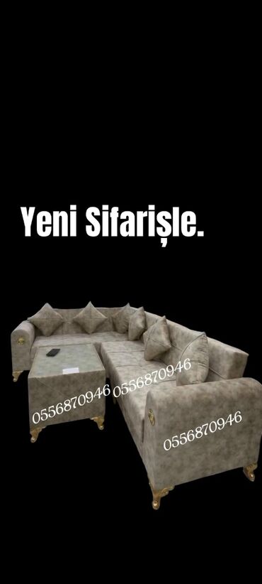 Sifarişlə divanlar: Künc divan, Qonaq otağı üçün, Parça, Bazalı, Açılan, Kitab — 3