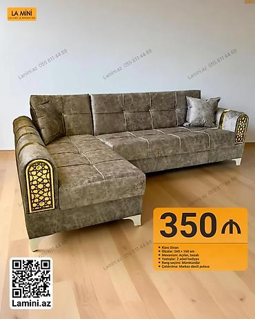 Künc divan – La Mini - Ölçülər: 260 × 160 sm - Mexanizm: açılan