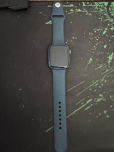смарт кольцо: Apple Watch Series 7, 45 мм, алюминиевый корпус (синий) — 3