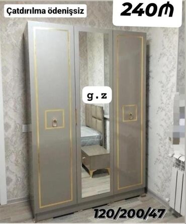 Dolablar: Yeni, Açılan, 4 qapılı Düz dolab, Qarderob, paltar dolabı — 10