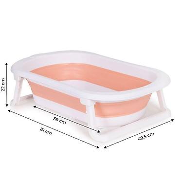 posteljina srca: Sklopiva kadica za bebe sa odvodom – EcoToys, pink (Šifra proizvoda — 6