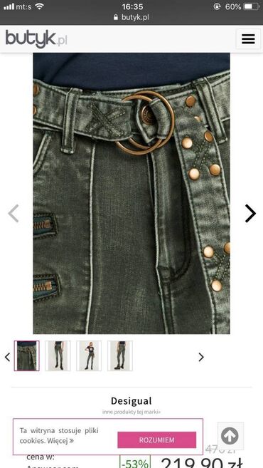 Farmerke: Moderne original Desigual farmerke naznačene veličine 36. Imaju nešto — 8