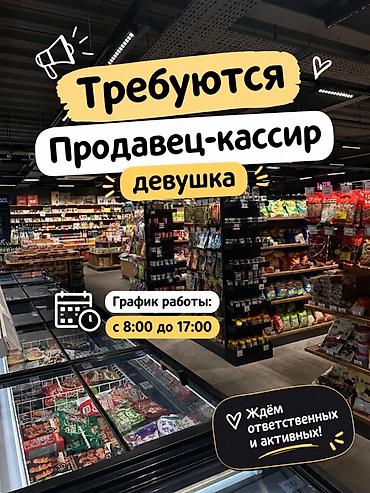 кассир в магазине: Вакансия: продавец‑кассир (продуктовый магазин) - График работы: с — 1