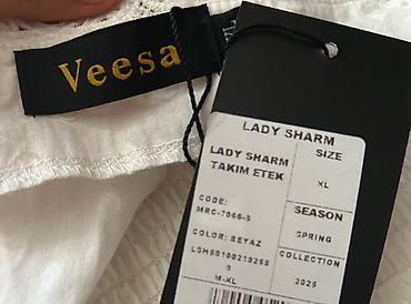 yeni model koftalar: Ağ rəngli kofta- yubka dəst – Veesa / Lady Sharm kolleksiyası. Qiymət — 4