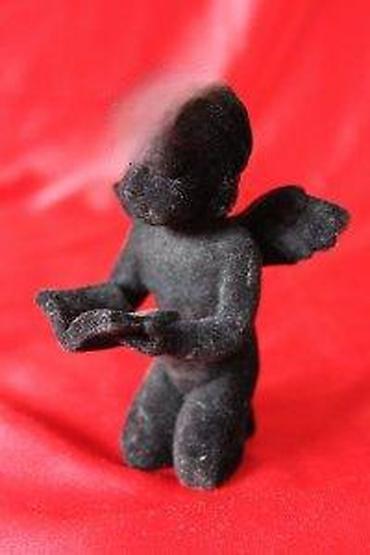 Figure: STARA FIGURA CRNI ANĐEO, GIPS I PLIŠ, RARITET | Stara drvena figura — 10