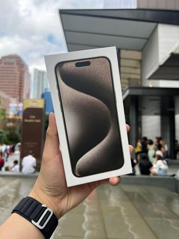 бу телефон жалал абад: IPhone 15 Pro Max, Жаңы, 256 ГБ, Natural Titanium, Куту