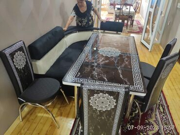 Divan və masa dəstləri: 🇹🇷Türk istehsalı Möhtəşəm ✨✨ Kuxna üçün stol stul dəsti 2 stul 1 — 2