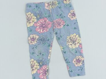 legginsy w kwiatki dla dziewczynki: Legginsy dziecięce, 1.5-2 lat, 92, stan - Dobry