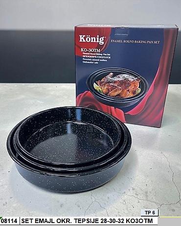 mojca simpo cena: König KO-30TM – set okruglih emajliranih tepsija - Set od 3 tepsije — 1