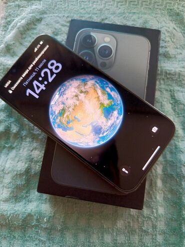 антенна авто: IPhone 13 Pro, Колдонулган, 128 ГБ, Заряддоочу түзүлүш, Коргоочу айнек, Каптама, 83 %