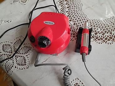 Gözəllik və estetika avadanlığı: Elektrik Dırnaq Frezi – “Nail Drill” - Rəng: qırmızı - Stolüstü baza — 1