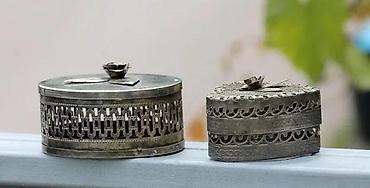 Kutije za odlaganje: Vintage posrebrena kutijica za nakit SRCE plus. Vintage posrebrena — 1