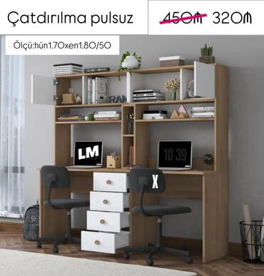 стеклянный стол: *Yazı masası / iş masası* _*EMDİRİMLƏ*_ Qiymət : *320₼* ➡️Məhsul yeni