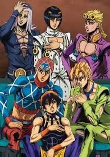 футболная форма: Постер с персонажами из аниме "Джоджо: Золотой Ветер" (JoJo's Bizarre