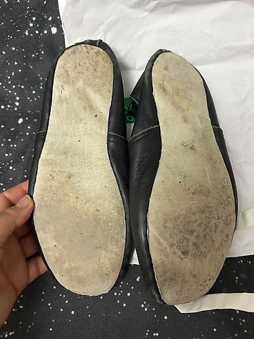 Rəqs ayaqqabıları: Qara rəngli rəqs/ritmika üçün yumşaq dəridən slip-on ayaqqabı 36 — 2
