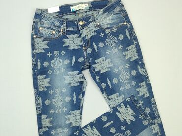 czarne jeansy damskie z wysokim stanem: Jeans, S (EU 36), condition - Perfect