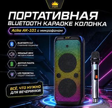 колонка для караоке: Портативная Bluetooth Караоке колонка Acike AK-101 с микрофоном — 1