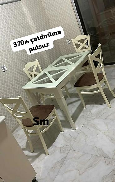 Masa və oturacaq dəstləri: Mətbəx üçün, Yeni, Açılmayan, 4 stul -da lalafo.az — 15 Masa və oturacaq dəstləri: Mətbəx üçün, Yeni, Açılmayan, 4 stul — 15