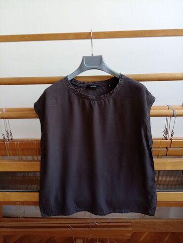 Bluze: M (EU 38), Viskoza, Jednobojni, bоја - Braon — 2