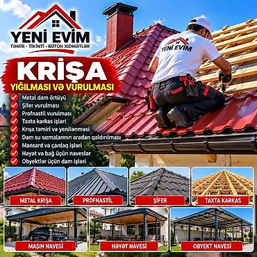 Dam işləri: Yeni Evim – Krişa və Naves xidmətləri Təmir • Tikinti • Bütün — 2