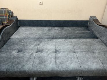 диван мягкий удобный: Диван-кровать, цвет - Синий, Новый