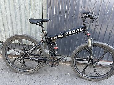 pegas: Горный складной велосипед PEGAS - Рама: складная алюминиевая — 1