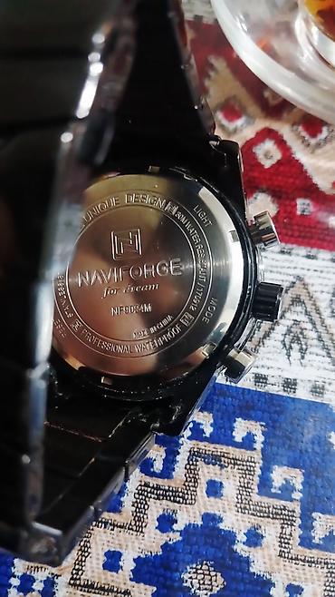 Aksesuarlar: NAVIFORCE NF-9024M kişi qol saatı - Korpus və qolbaq: qara metallik — 2