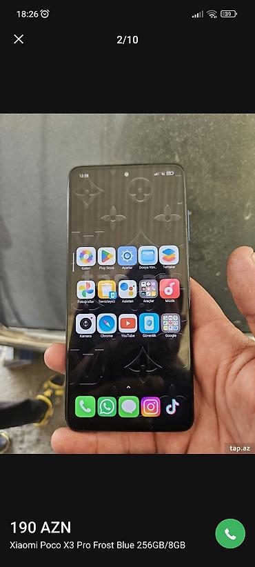 iphone 13 mini fiyat: Poco X3 Pro, 256 GB, rəng - Mavi, Barmaq izi — 2