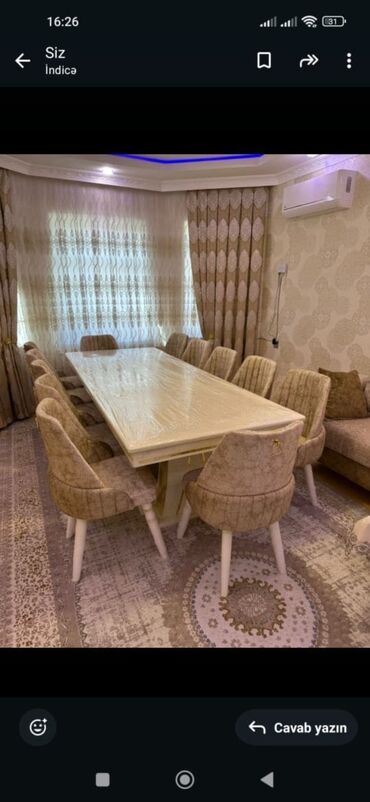 Masa və oturacaq dəstləri: Qonaq otağı üçün, Yeni, Dördbucaq masa — 13