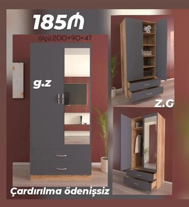 Giriş qapıları: *Dolab 2 Qapılı💫185Azn* ✔️Material Rusiya istehsalı Laminat 18/lik