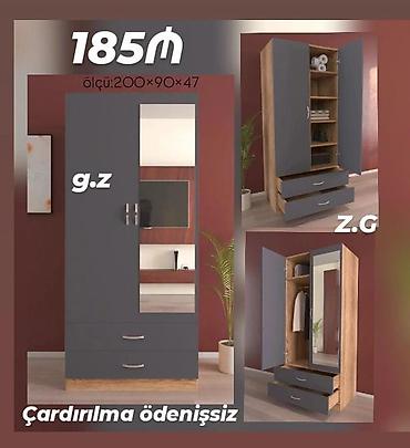 cardin: İki qapılı paltar dolabı – müasir dizayn - Ölçü: 200 × 90 × 47 sm - — 1