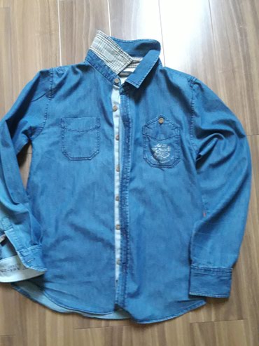 продукция от фаберлик: Детский топ, рубашка, цвет - Синий, Б/у