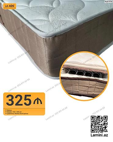Məhsul: Yaylı matras Ölçü: 160 × 200 sm Konstruksiya: Yumşaq üst lalafo.az -da Məhsul: Yaylı matras Ölçü: 160 × 200 sm Konstruksiya: Yumşaq üst