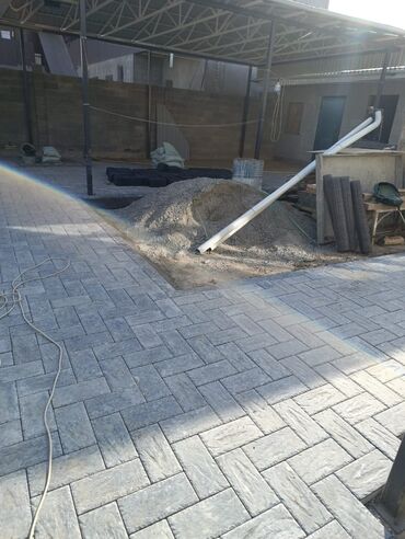 Брусчатка ромашка: Брусчатка ромашка, цвет - Бежевый, Сары-Таш, Для лестниц, Прессованная, Новый — 17