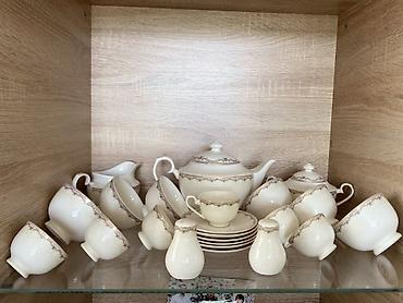 sud separatoru: Çay dəsti, rəng - Bej, Farfor, 6 nəfərlik — 3