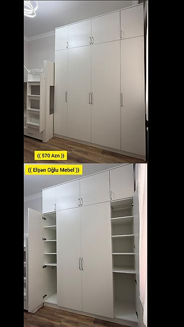 Yeni, 4 qapılı, Ağ, Açılan, Düz dolab — 1