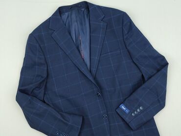 przerabianie koszulek: Męska marynarka RWX - Kolor: granatowy z delikatną kratą (okno-pane)