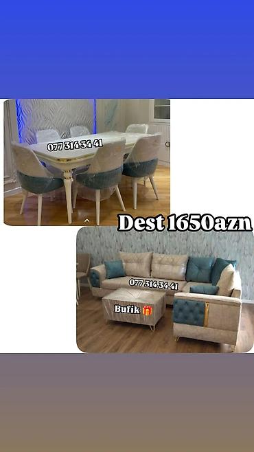 Mebel dəsti – 1650 AZN - Yemək otağı üçün masa və 6 ədəd stul