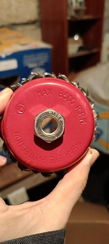 sungər: Kəsici dəzgah üçün burğulu tel fırça diski (angle grinder üçün) — 4