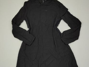 czarna długa sukienki z długim rękawem: Sukienka, S, H&M, stan - Dobry