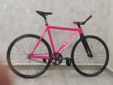 велосипед шосс: Продаю абсолютно новый фикс Colossi low pro рама розовая 55 ростовки