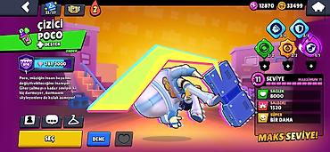 tebii daş: Brawl Stars hesabı – yüksək səviyyəli və kosmetik skinlərlə dolu - — 6