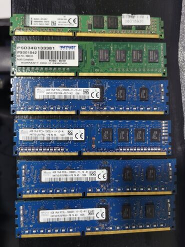 kompüterlər islenmis: Operativ yaddaş (RAM) 4 GB, 2666 Mhz, DDR3, PC üçün, İşlənmiş